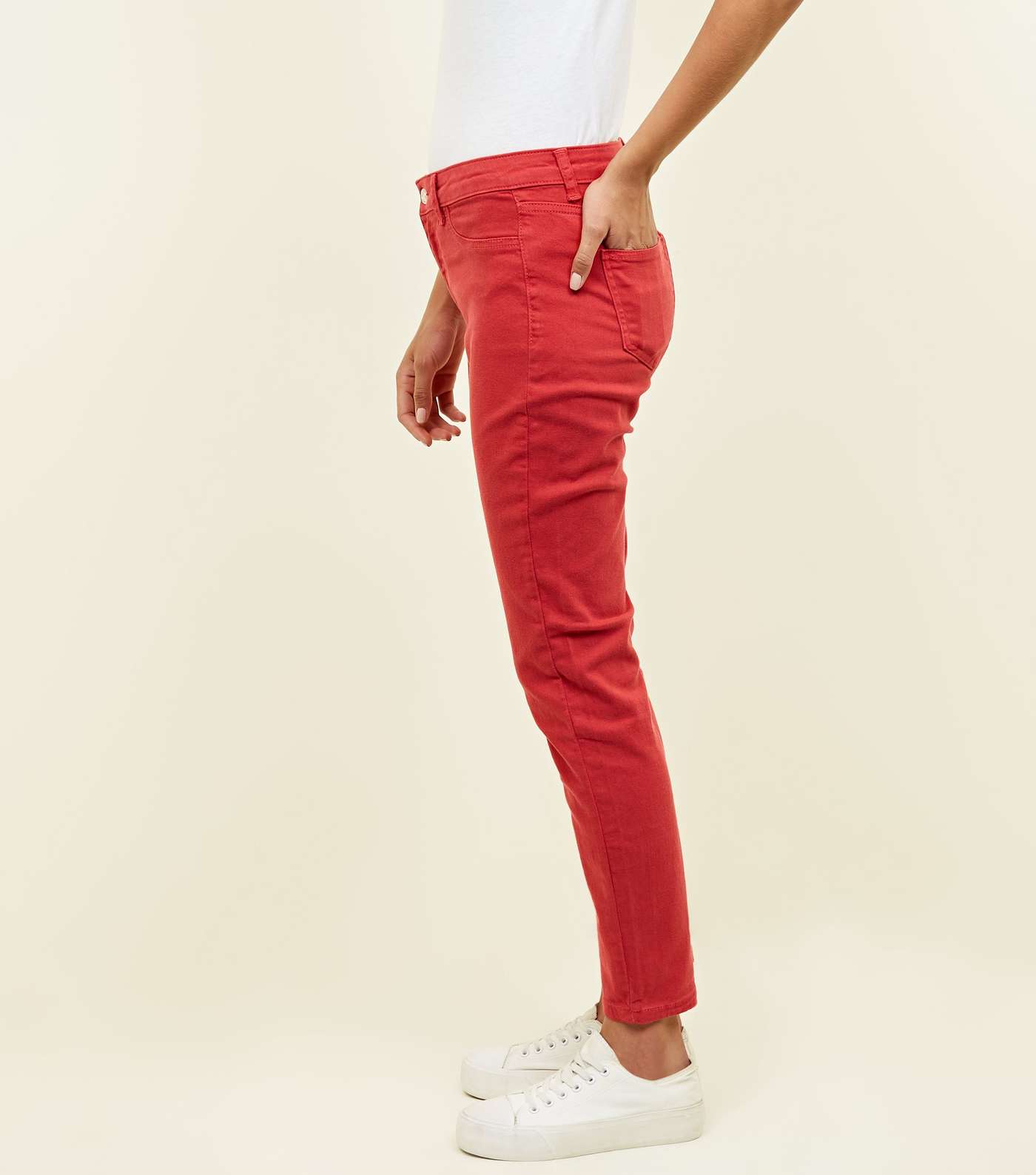 Red Ankle Grazer Skinny Jenna Jeans Image 5