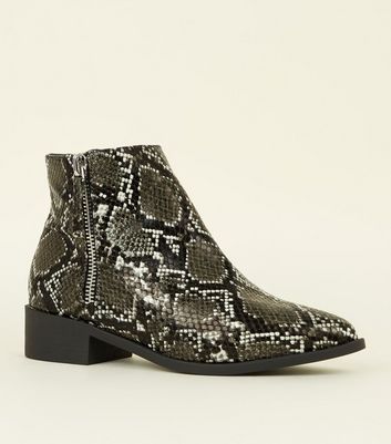 wide fit snake print shoes