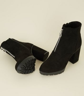 Wide Supprimer la Wishlist Wishlist en à devant à Fit zip sur Bottes noire talons blocs la de le et Ajouter suédine LzSMpGqUV