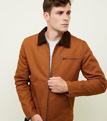 corduroy collar jacket men