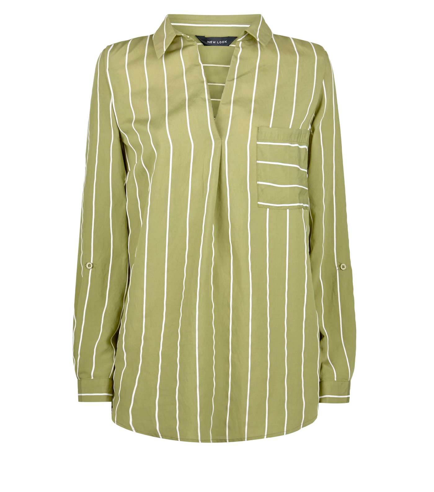 Green Stripe Overhead Shirt Image 4