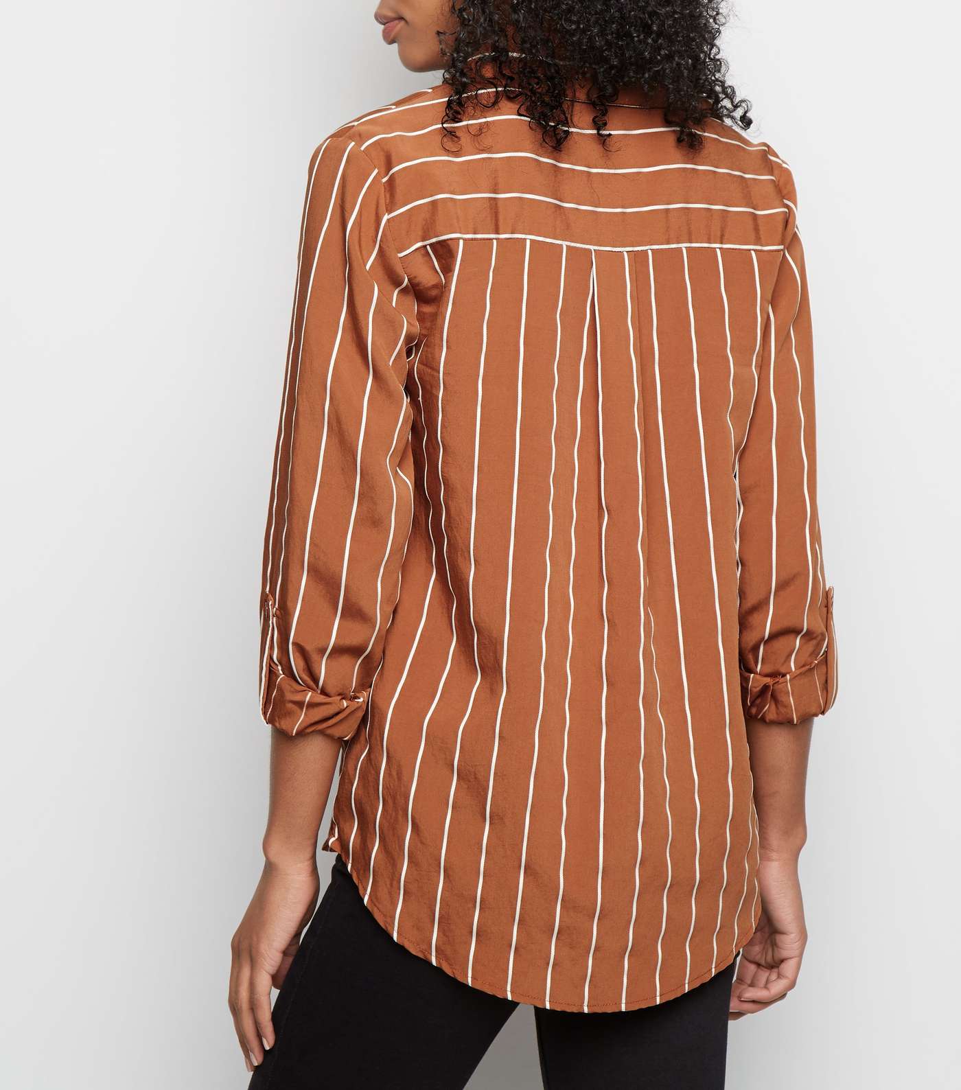 Orange Stripe Overhead Shirt Image 5