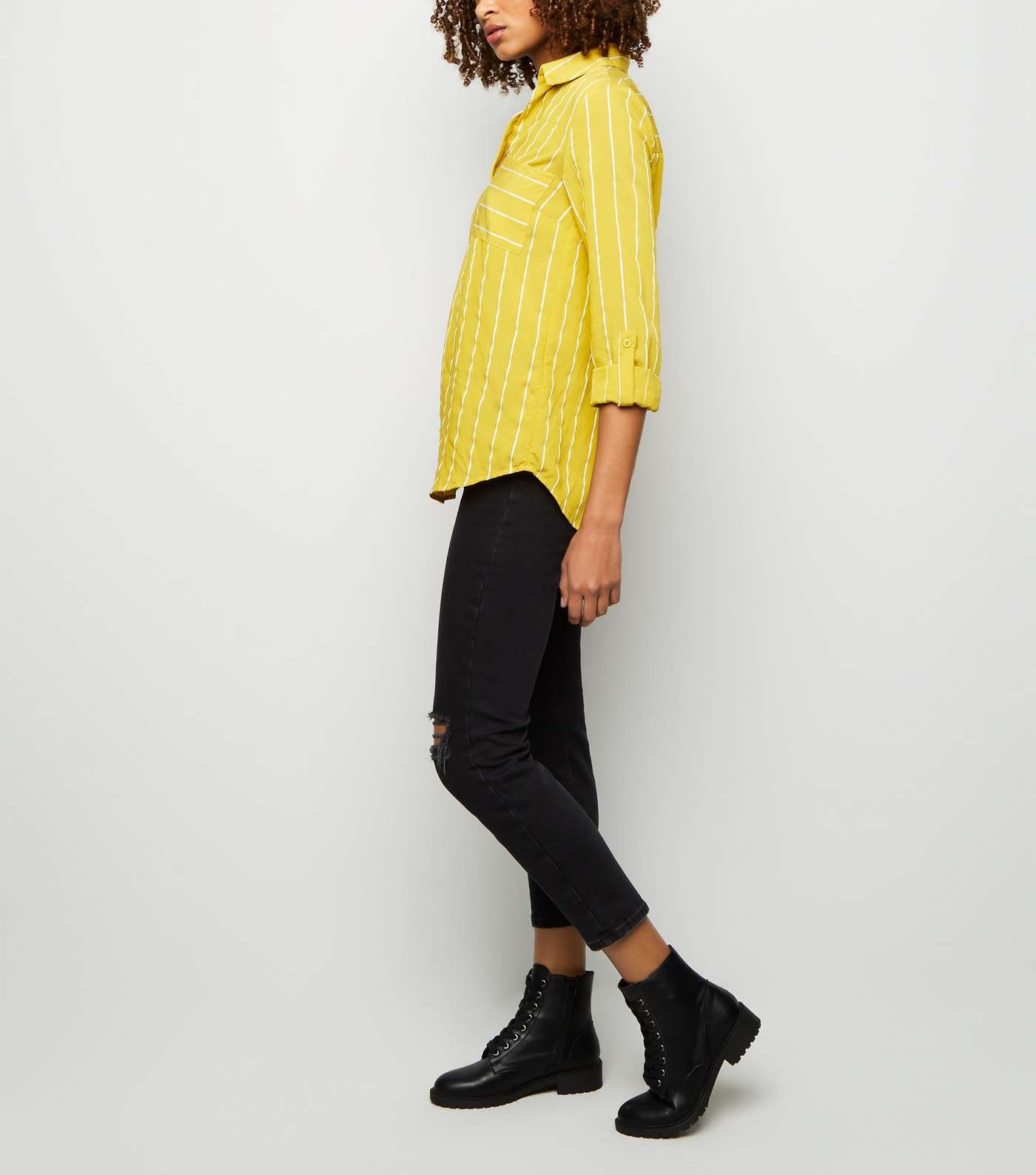 Yellow Stripe Overhead Shirt Image 2