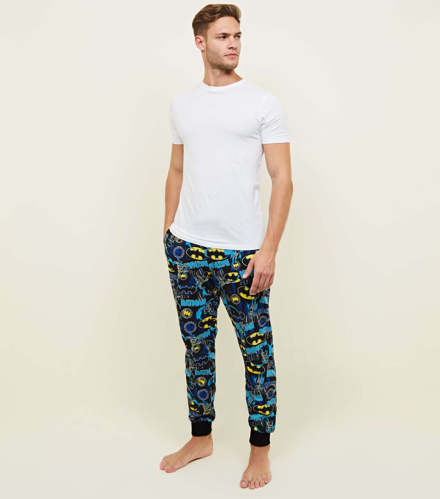 Multicoloured Batman Pyjama Joggers Image 2