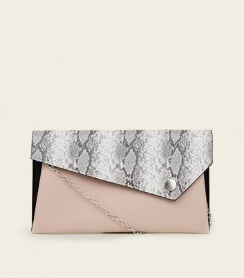 new look snake print bag