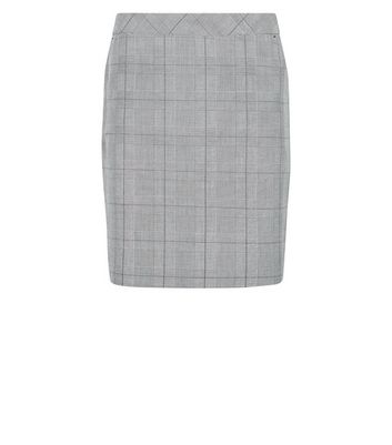 Light Grey Check Mini Skirt | New Look