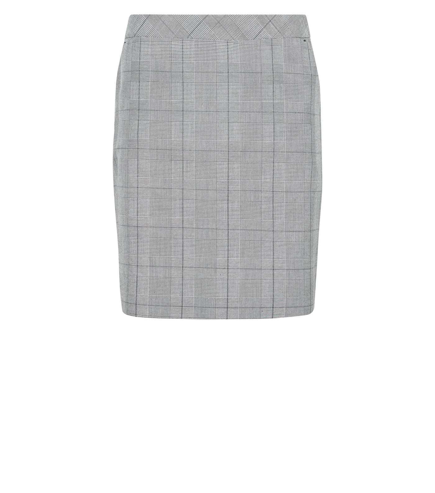 Light Grey Check Mini Skirt Image 4
