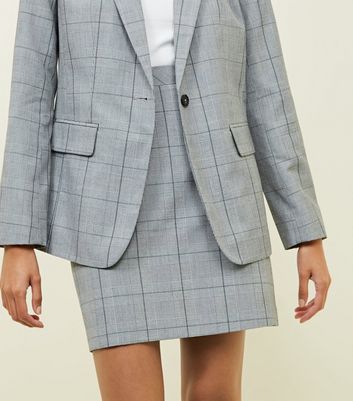 light grey skirt suit