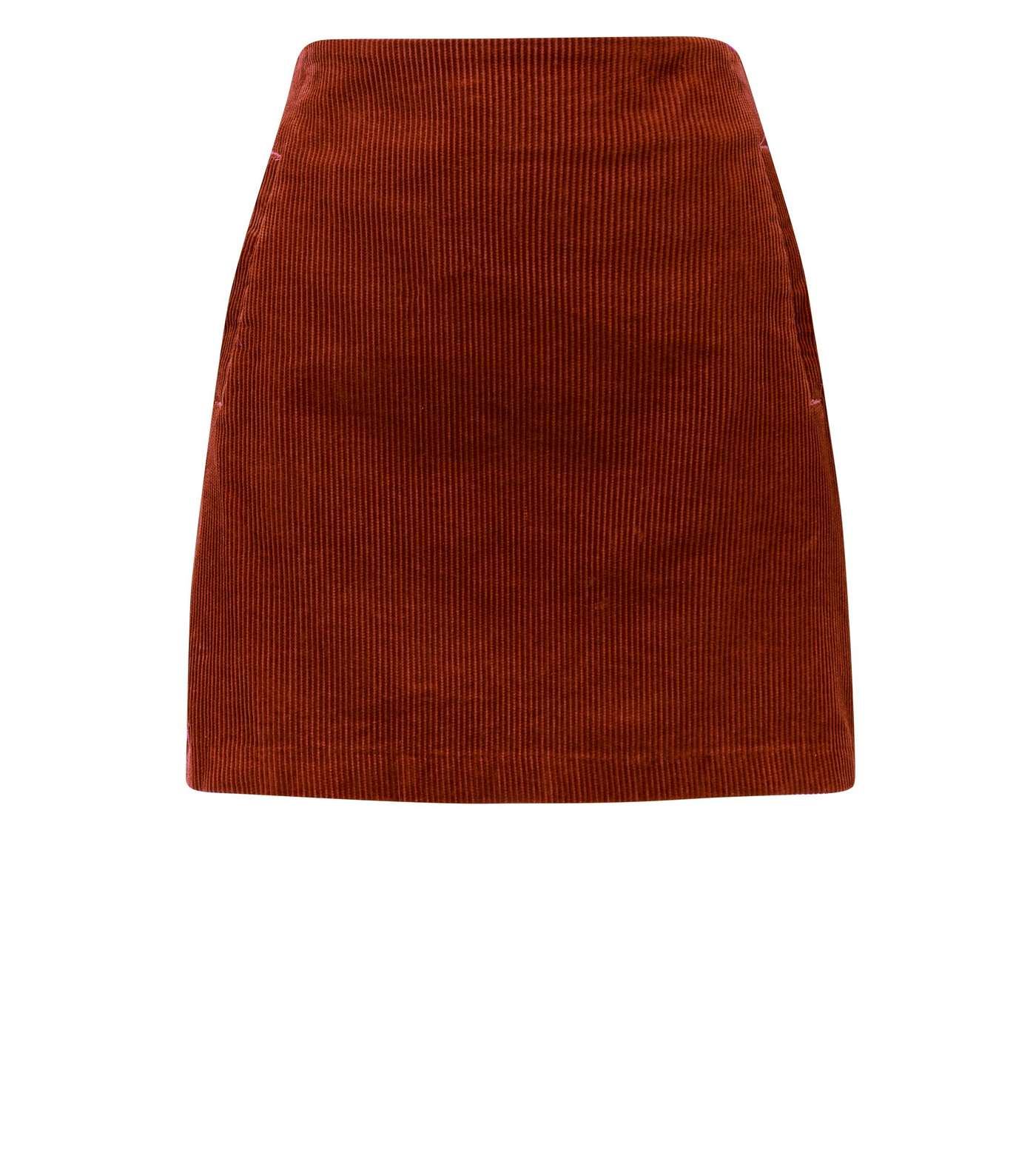 Dark Brown Corduroy Mini Skirt Image 4