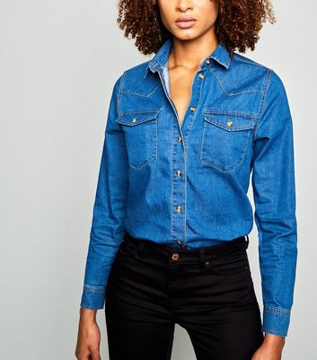 double pocket denim shirt