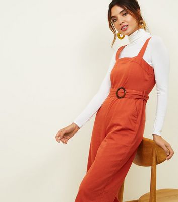 new look burnt orange jumpsuit