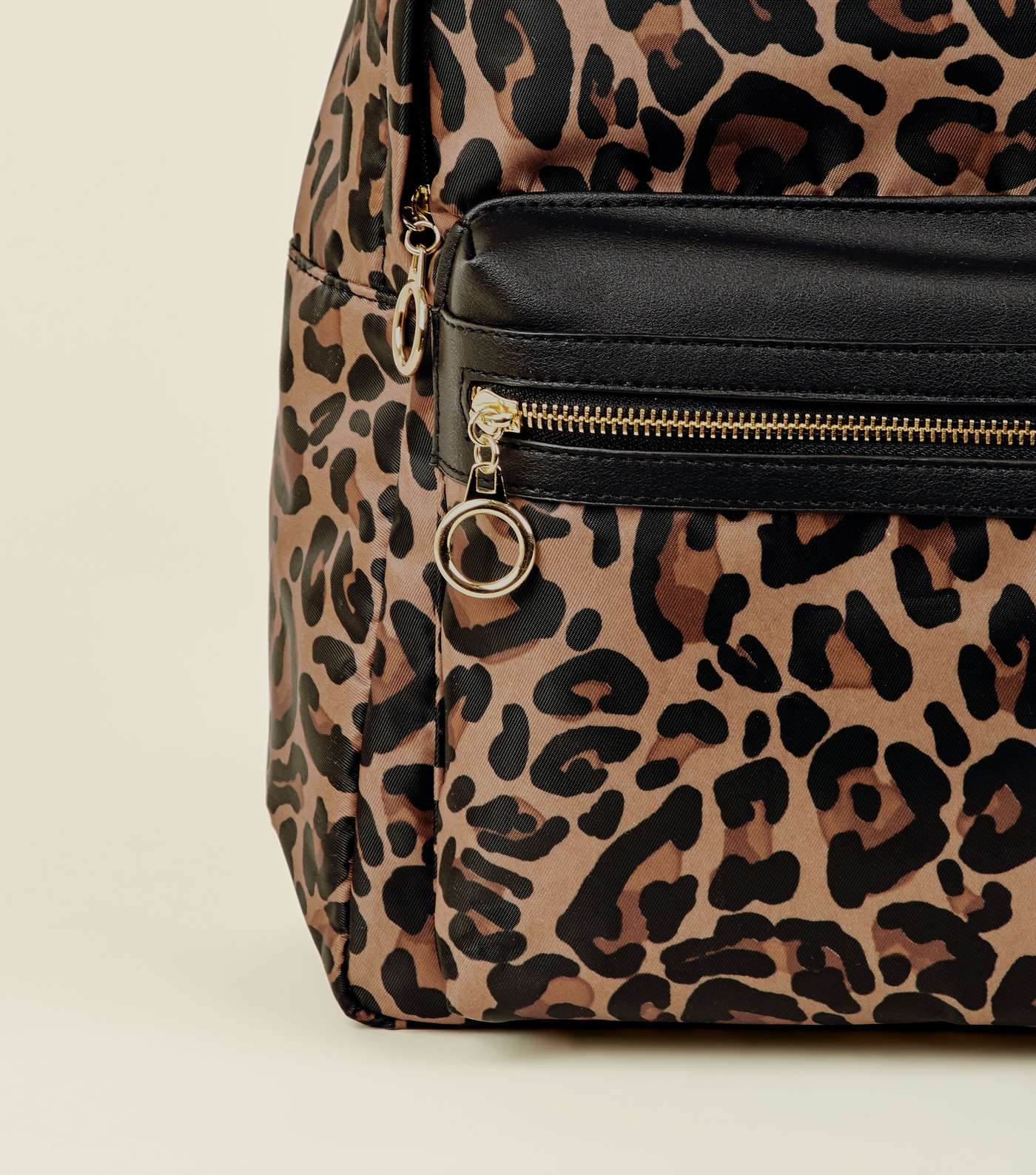 Brown Leopard Print Backpack  Image 3