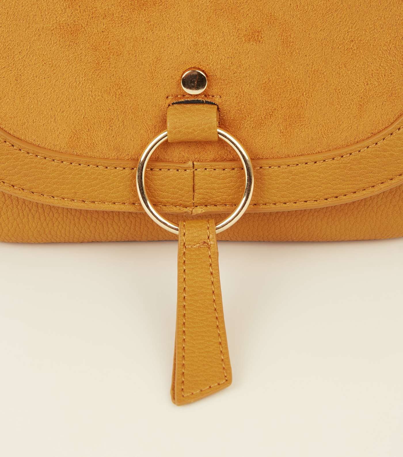Mustard Ring Detail Saddle Bag  Image 4