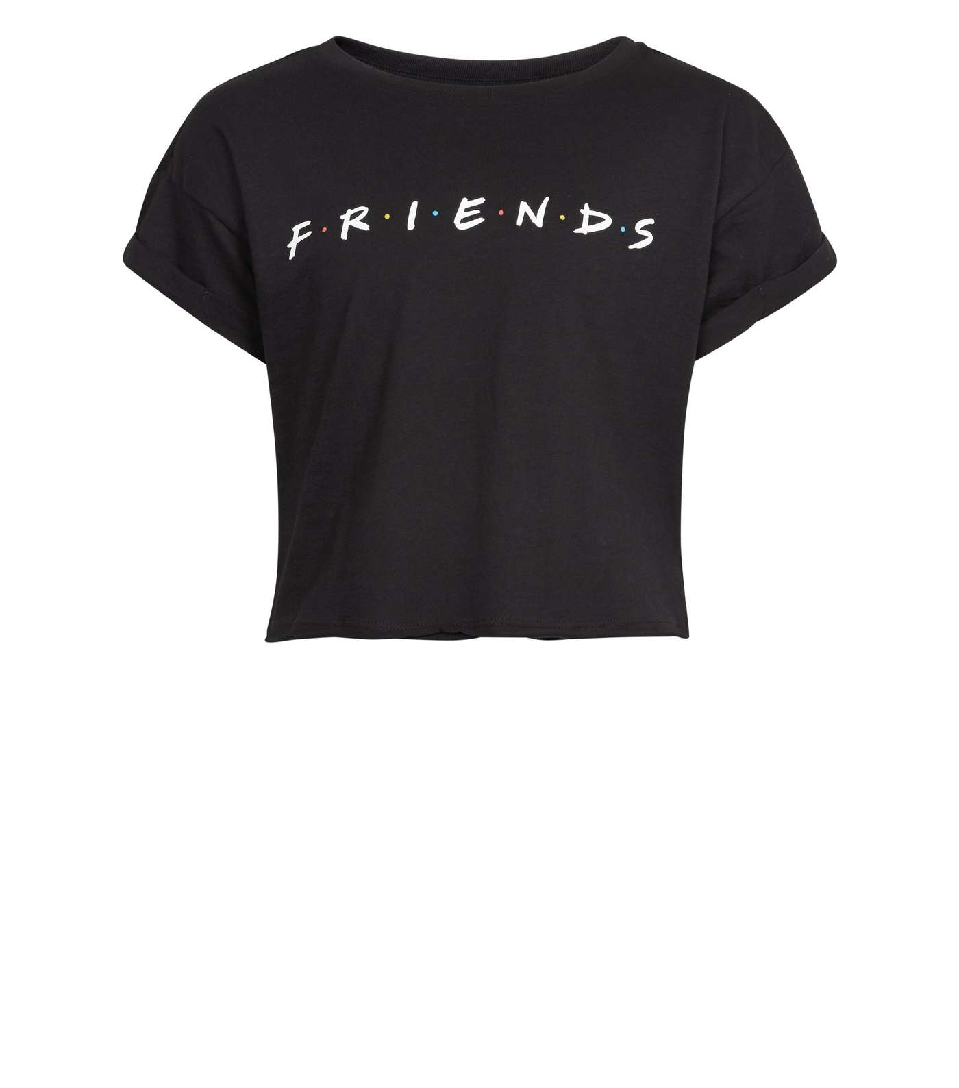 Girls Black Logo Friends T-Shirt Image 4