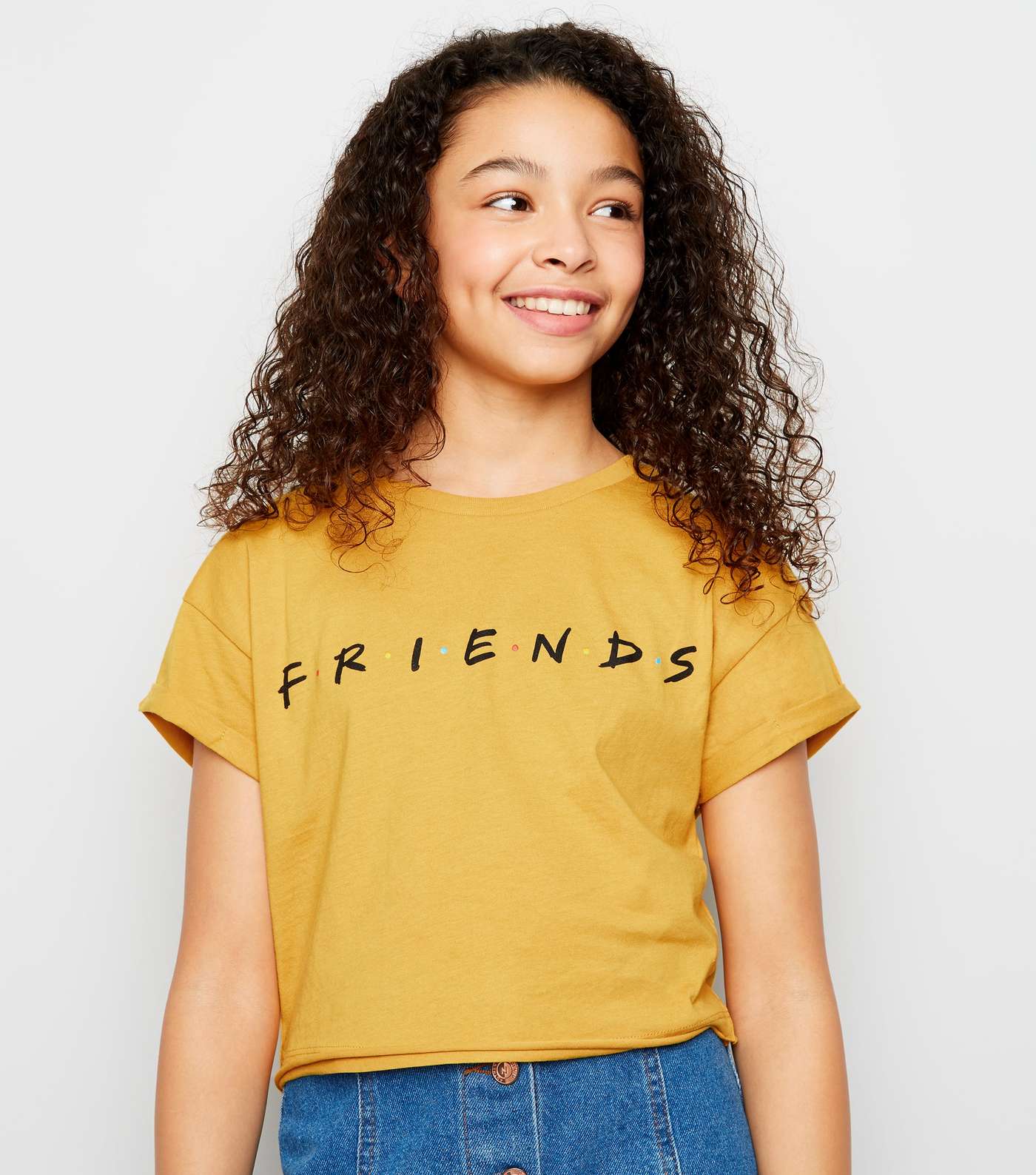 Girls Mustard Friends Logo T-Shirt