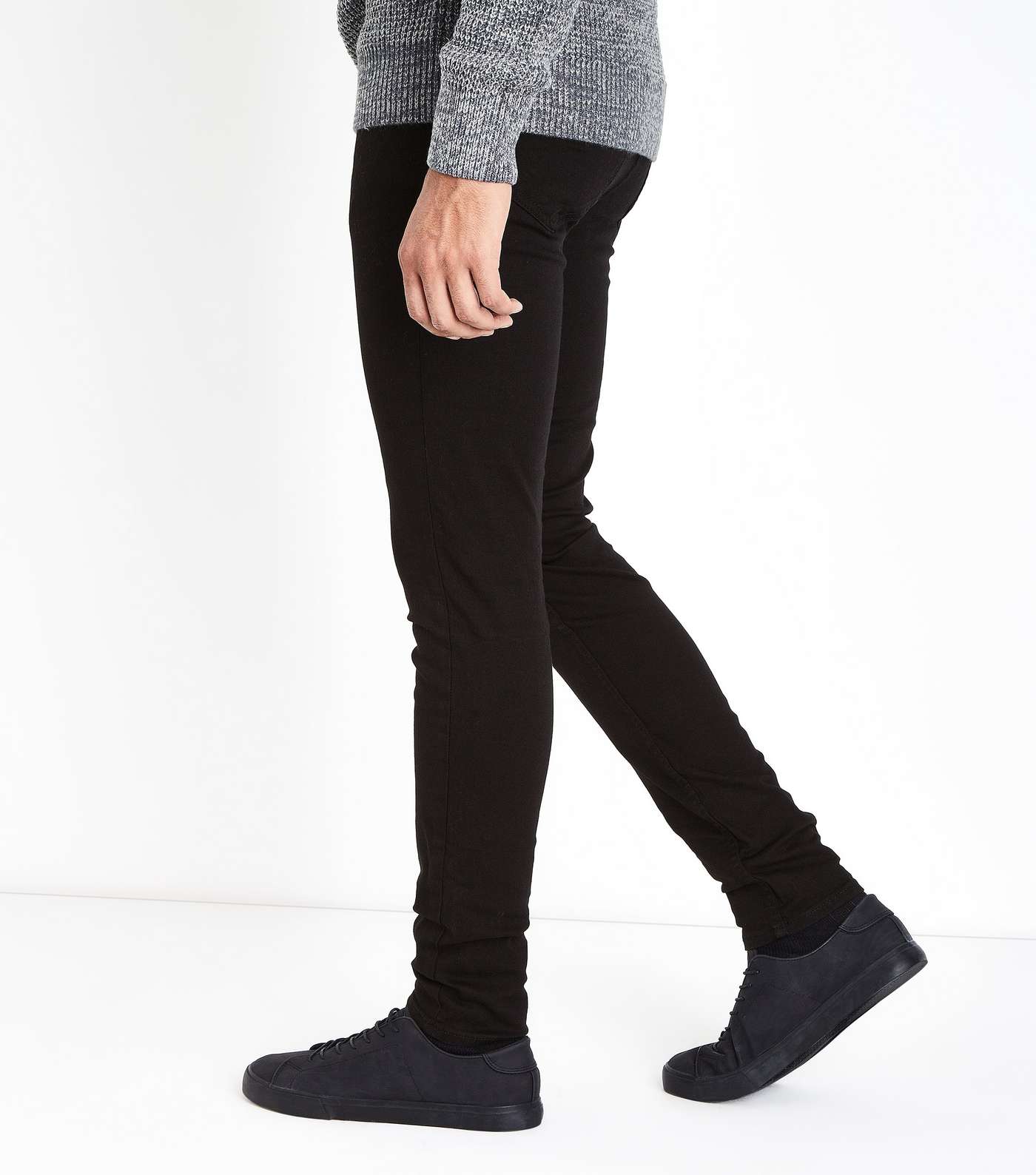 Black Classic Skinny Fit Jeans Image 3