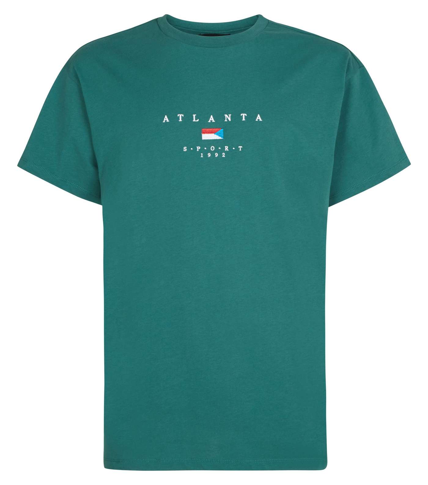 Green Atlanta Embroidered T-Shirt Image 4