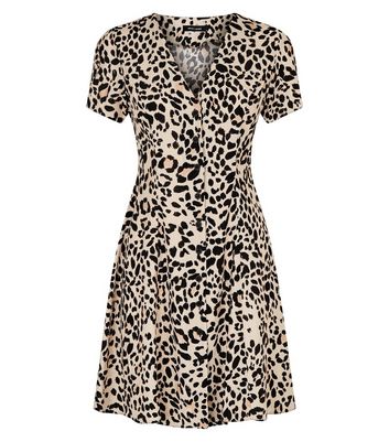 New look leopard tea dress hotsell