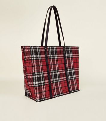 new look tartan bag