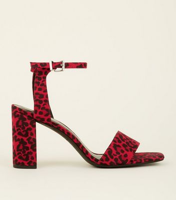 red leopard heels