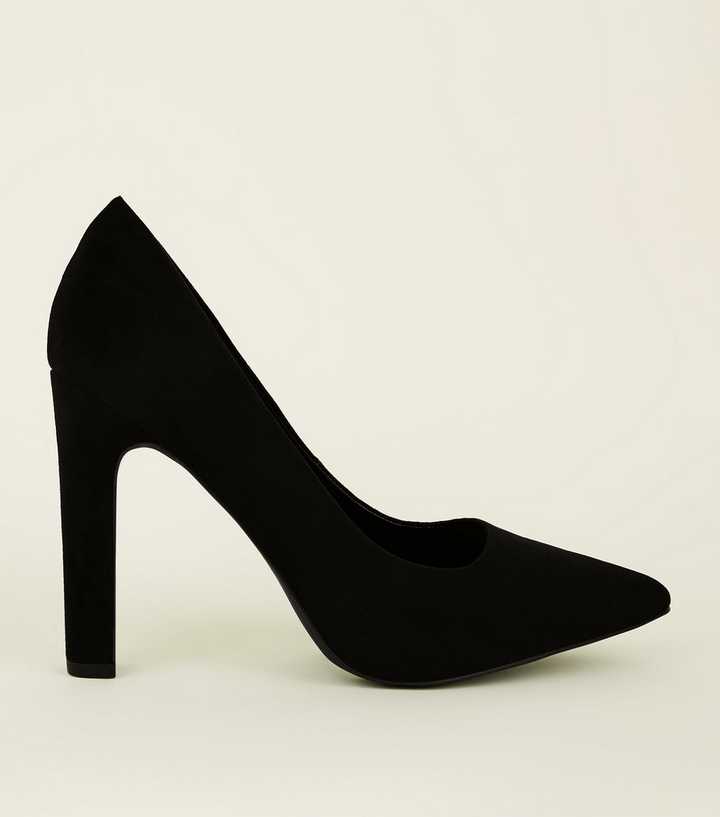 new look wide fit black heels