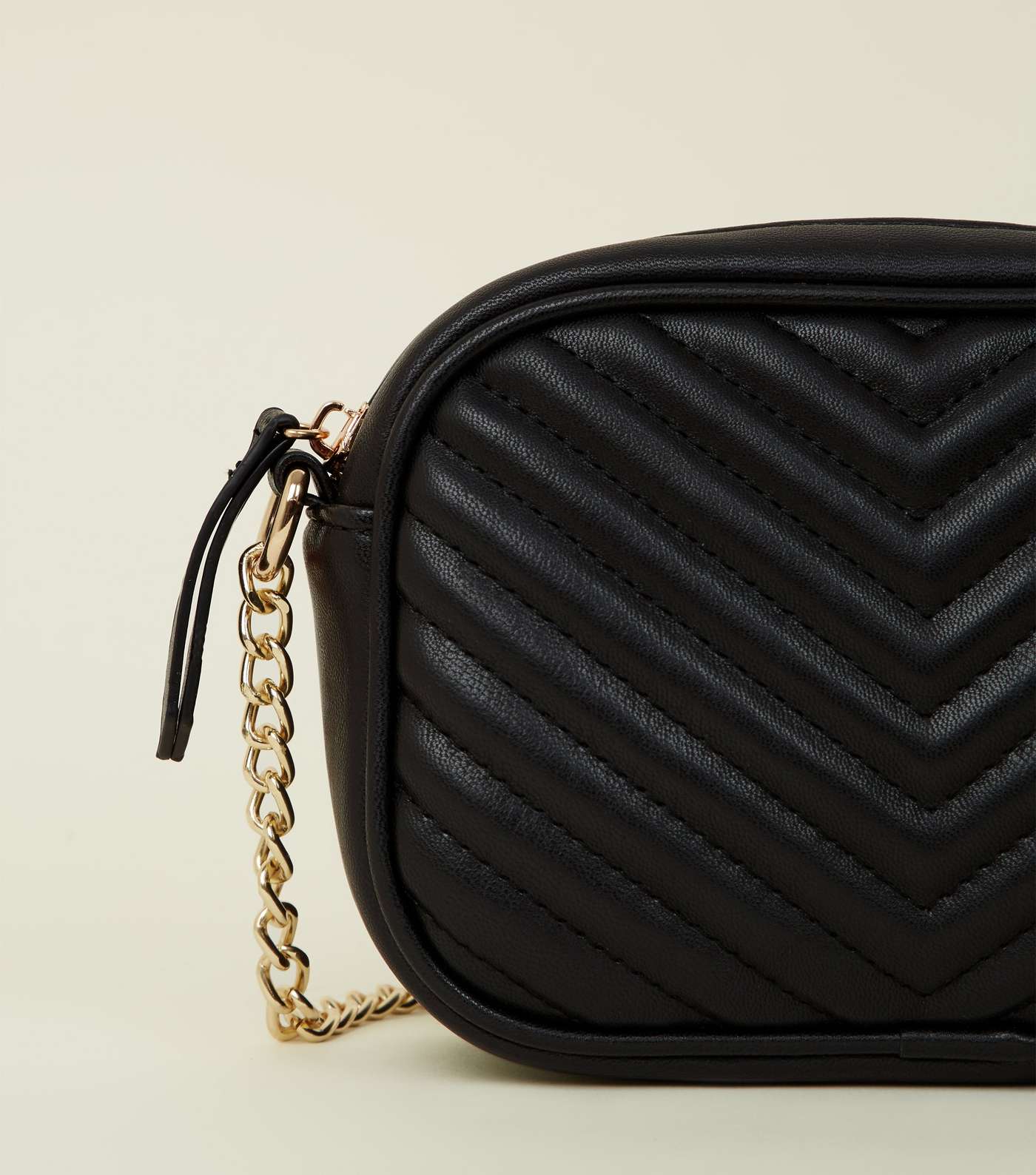 Black Chevron Quilted Camera Bag  Image 4