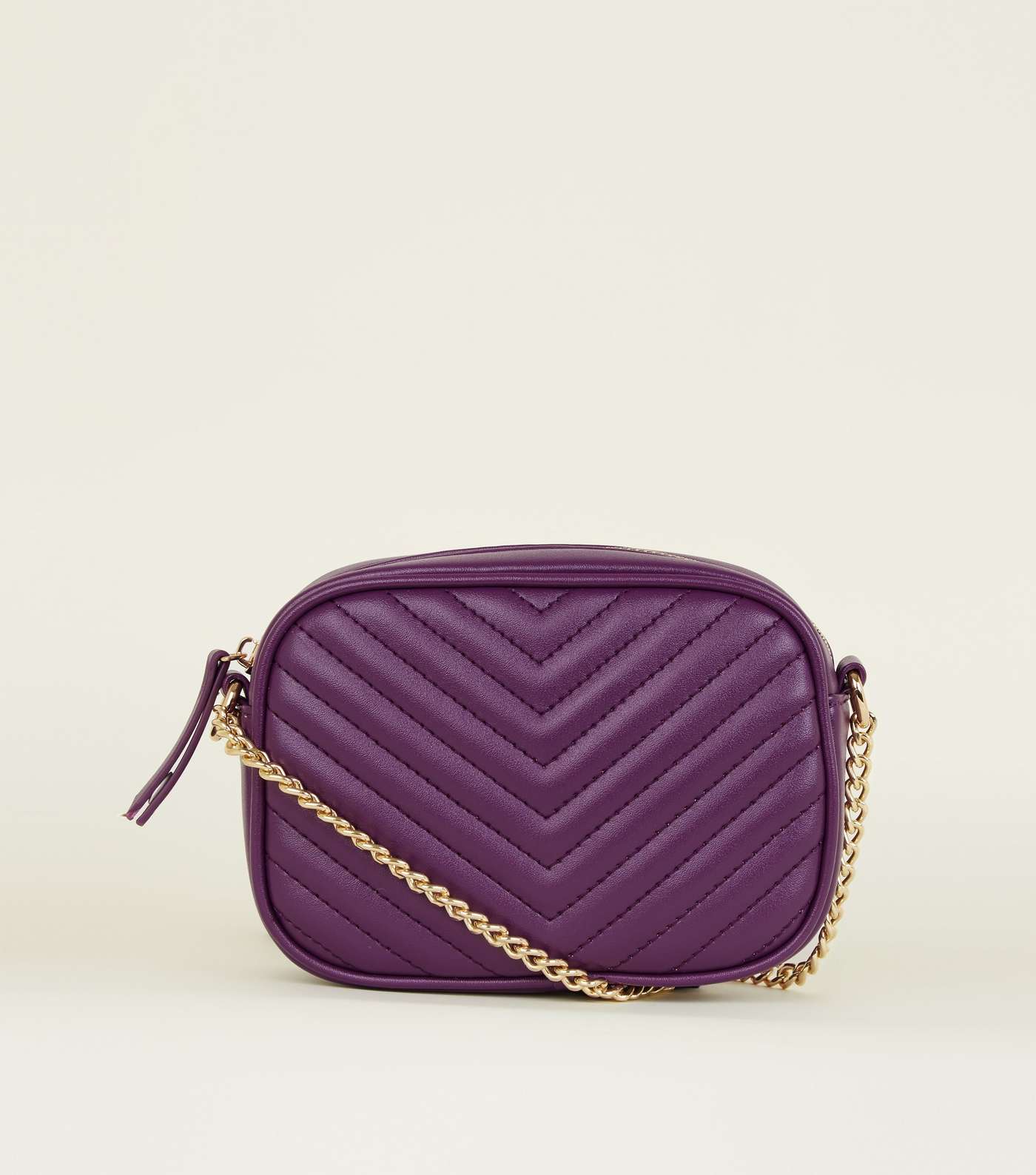 Purple Chevron Quilted Camera  Bag 