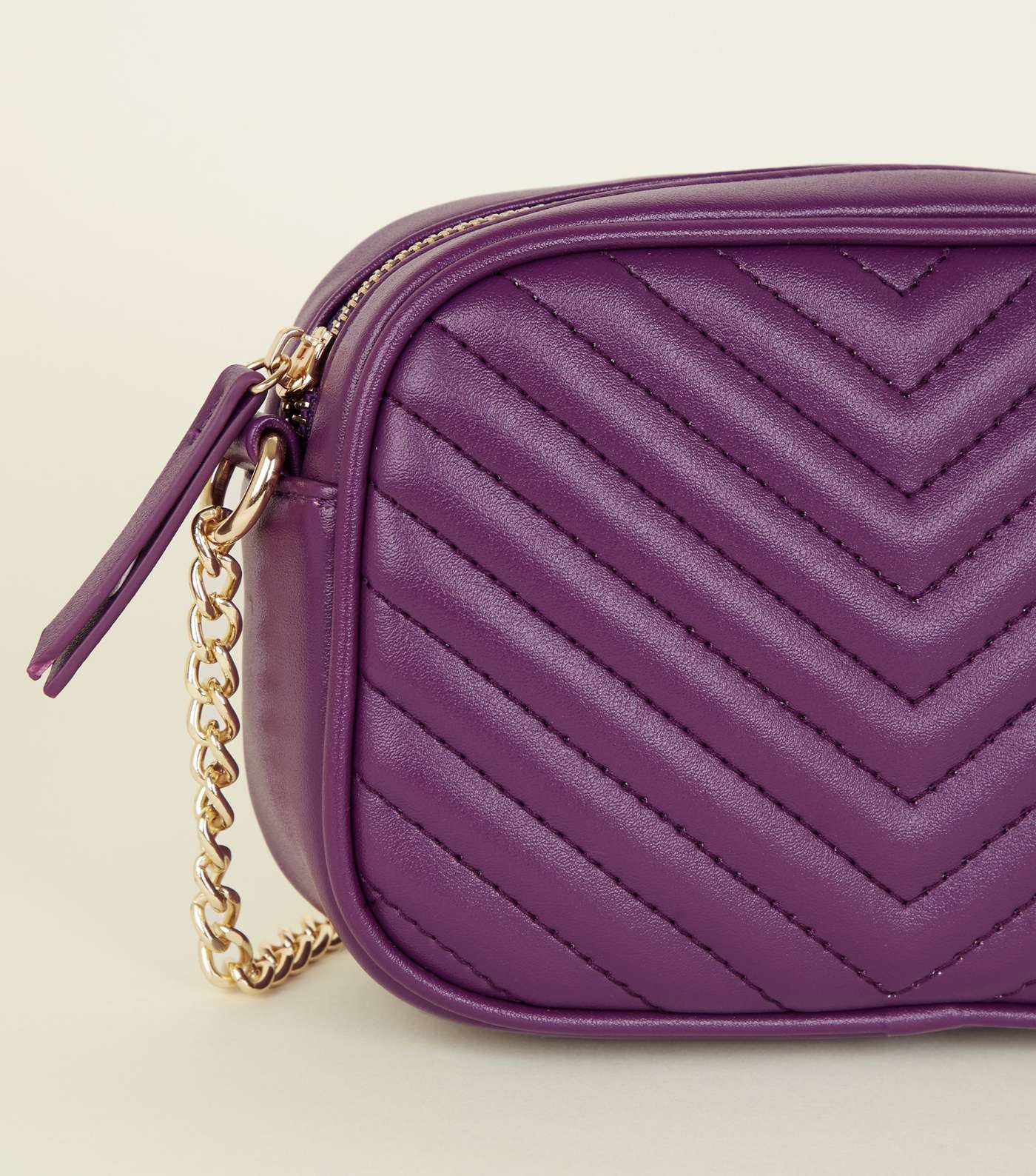 Purple Chevron Quilted Camera  Bag  Image 3