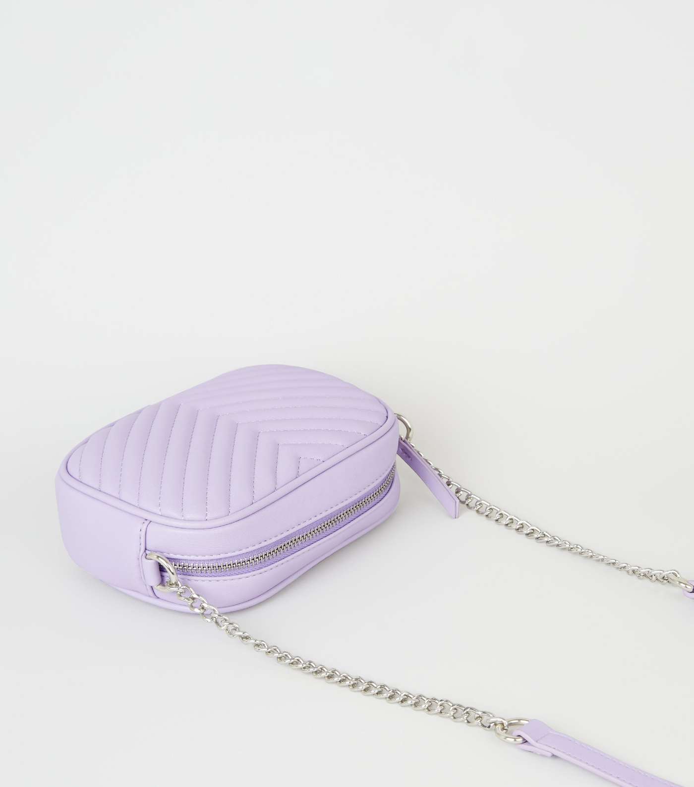 Lilac Chevron Quilted Camera Bag Image 3