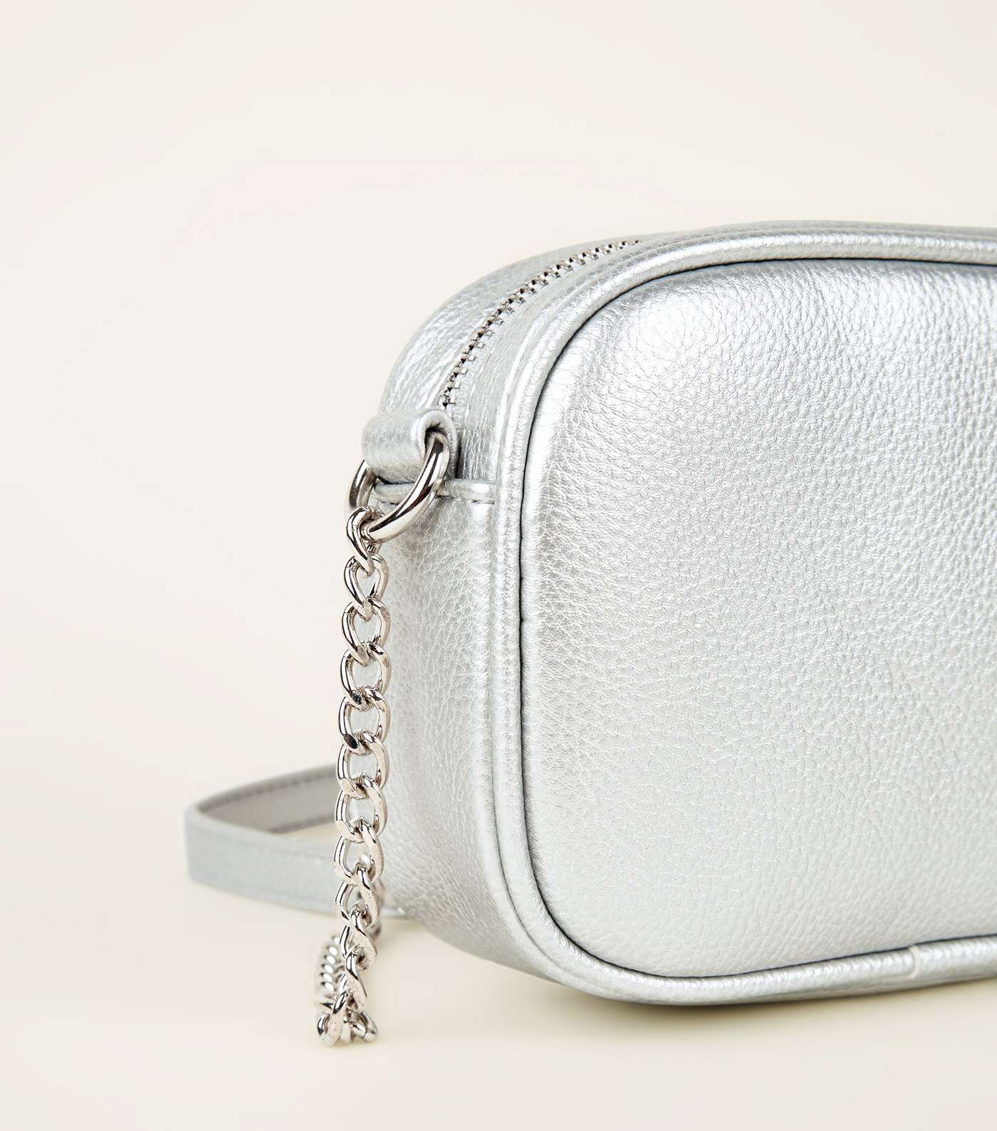Silver Chevron Quilted Camera  Bag  Image 4