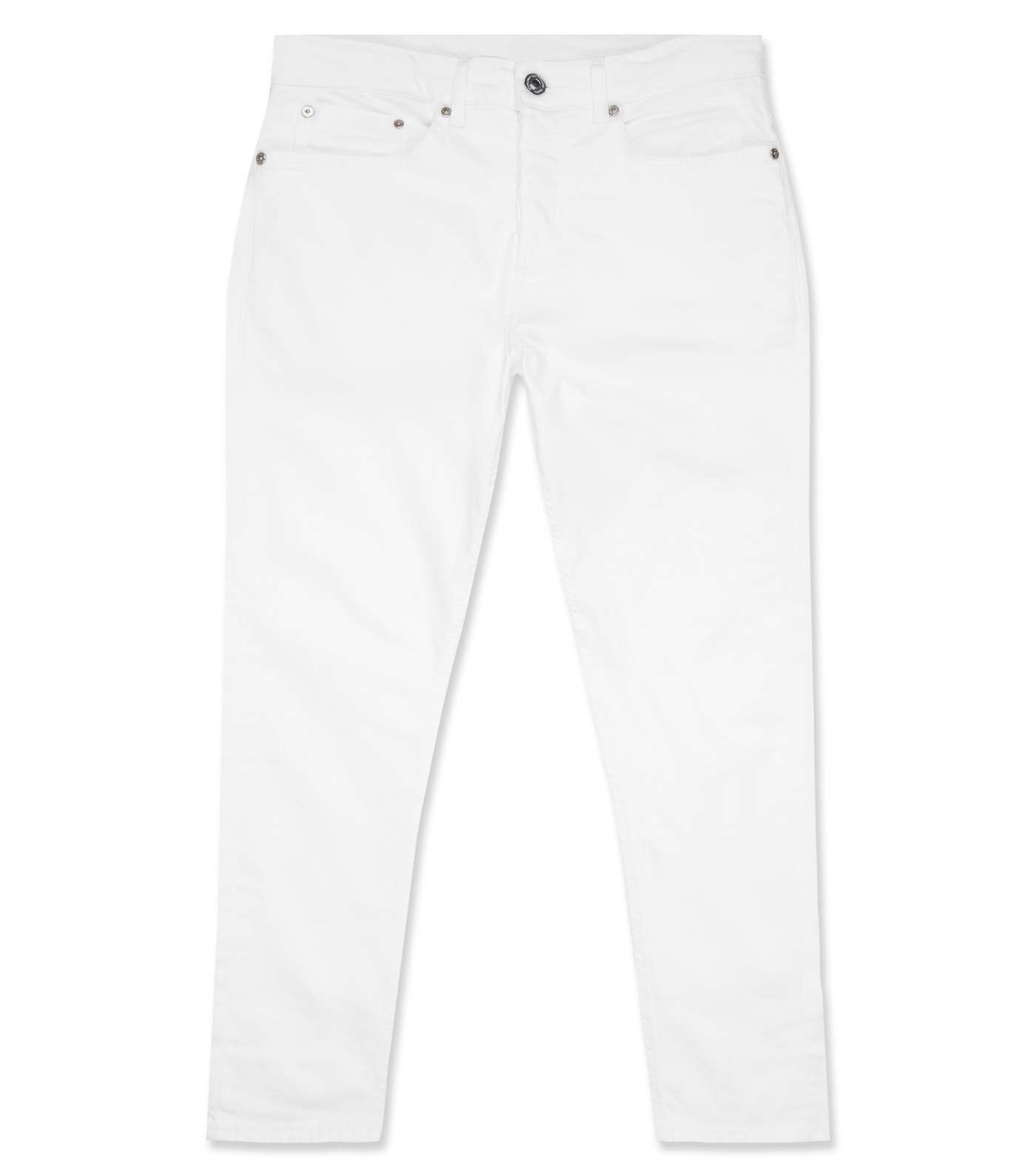White Slim Fit Jeans Image 4