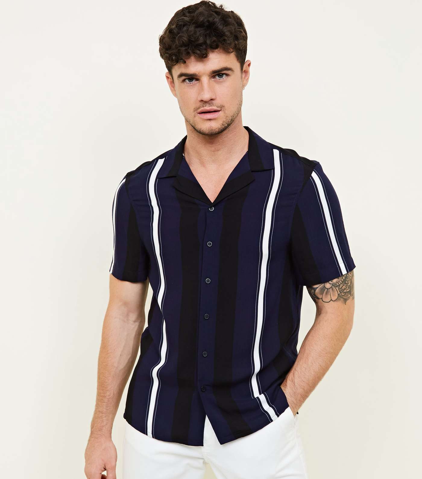 Blue Stripe Short Sleeve Shirt 