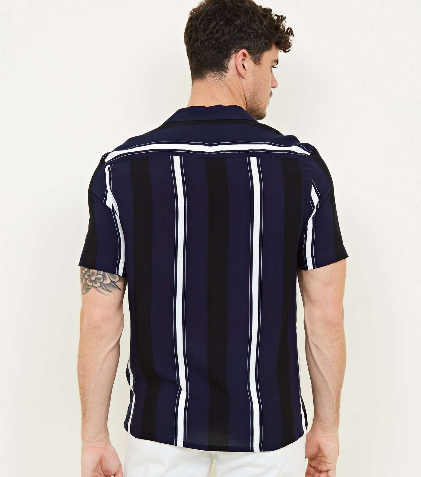 Blue Stripe Short Sleeve Shirt  Image 3