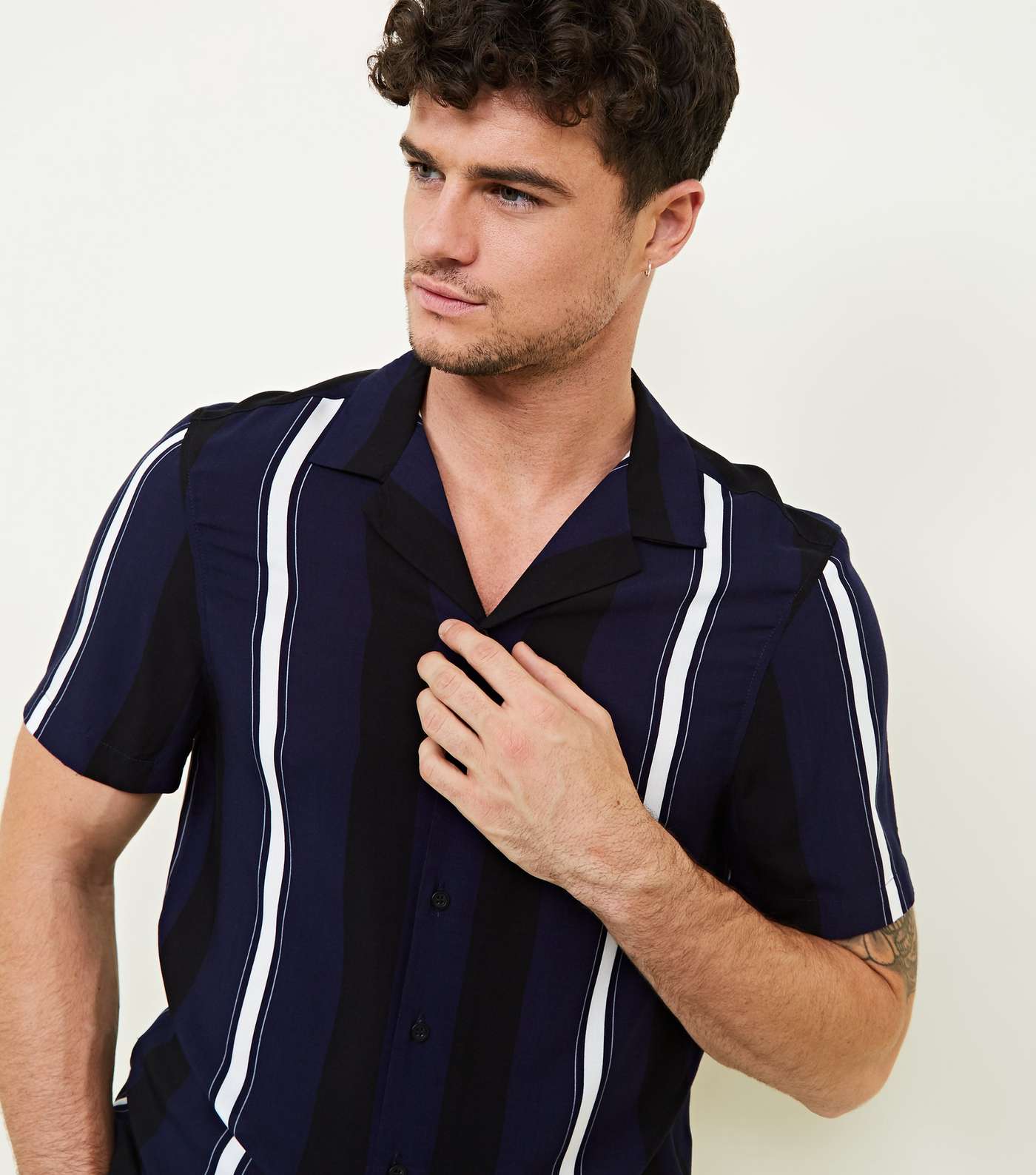 Blue Stripe Short Sleeve Shirt  Image 5