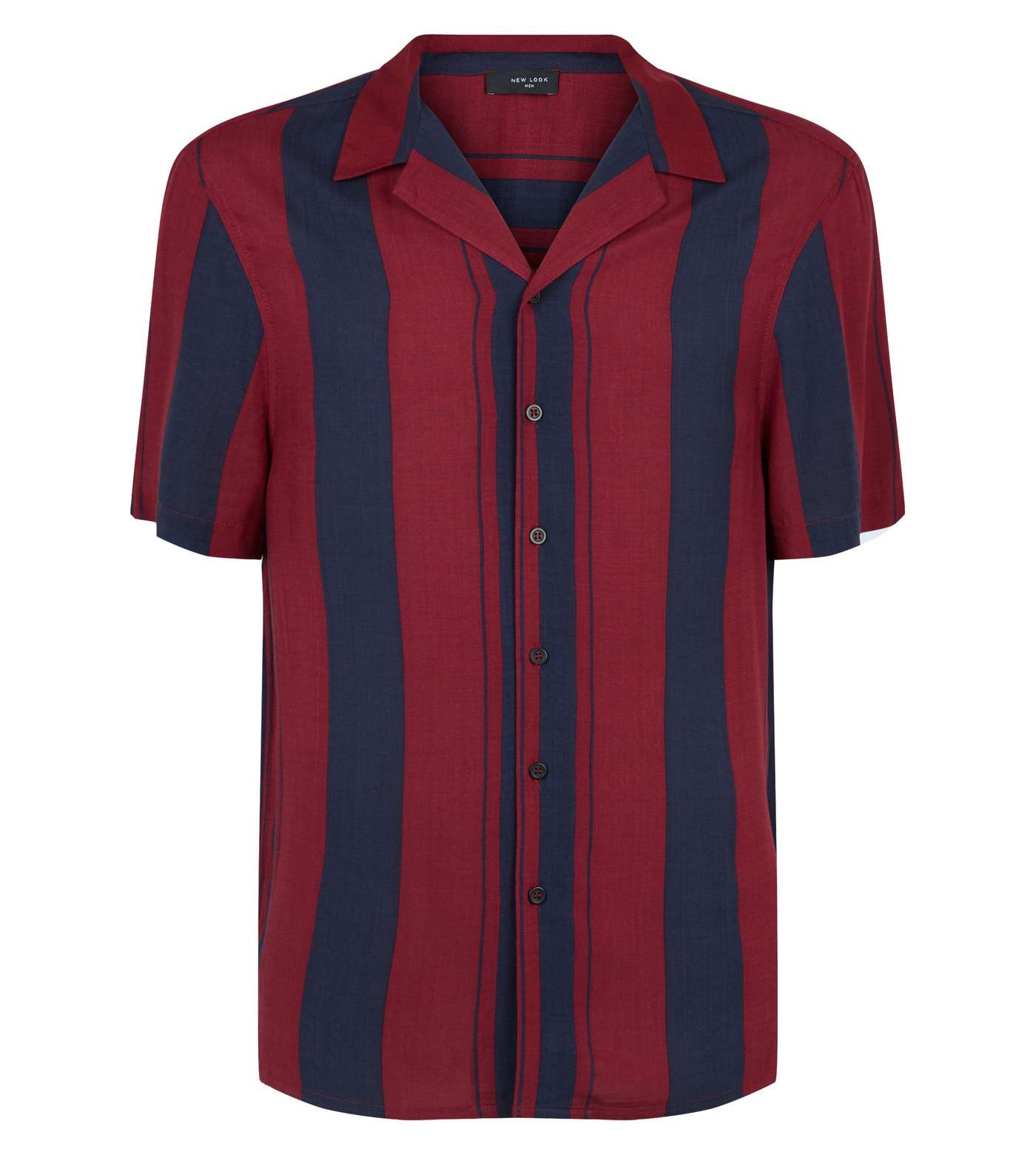 Burgundy Stripe Short Sleeve Shirt  Image 4