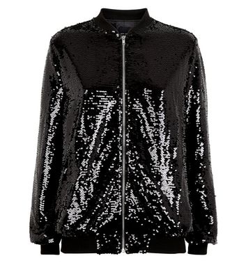 black sequin bomber jacket uk