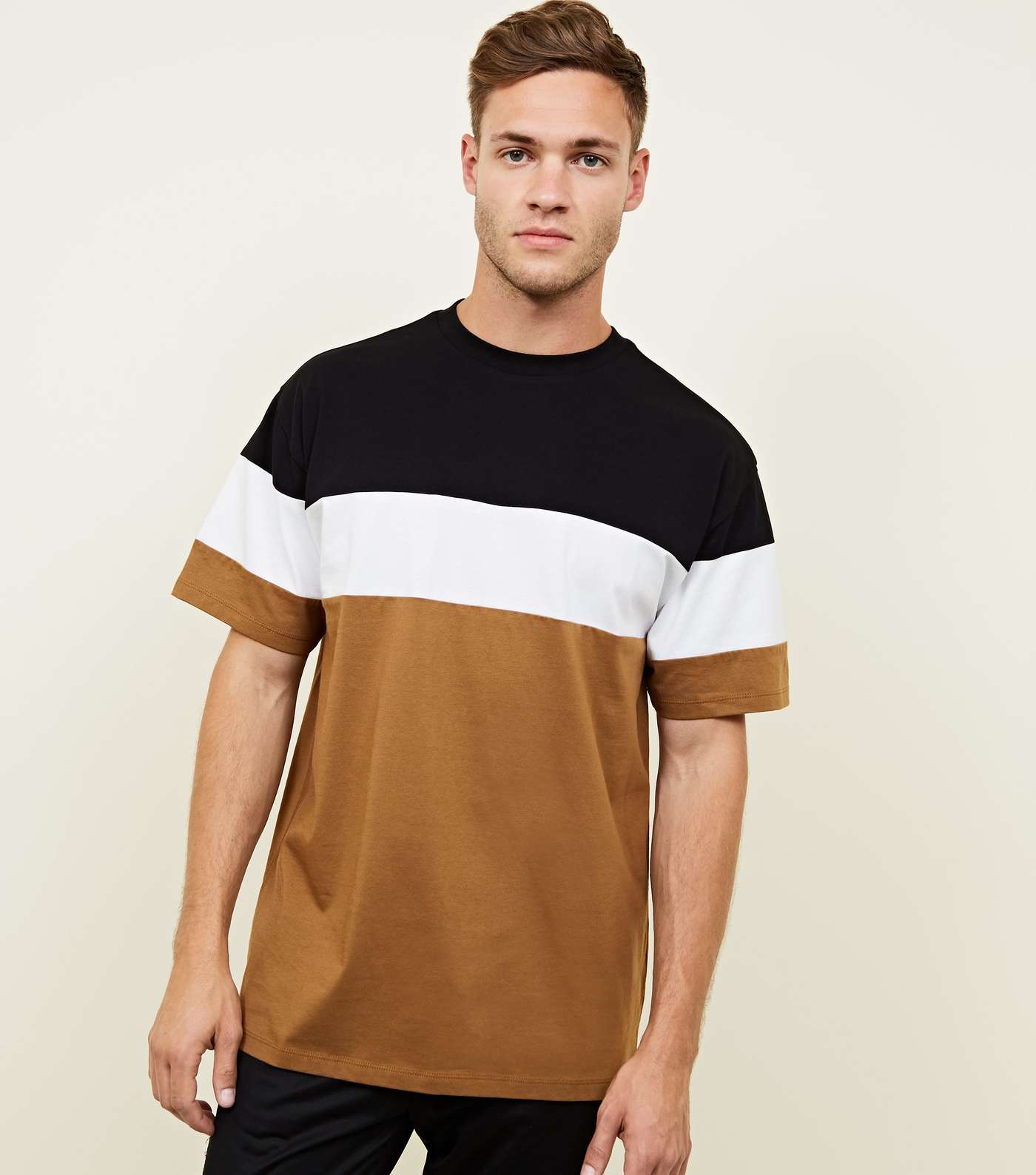 Camel Colour Block T-Shirt