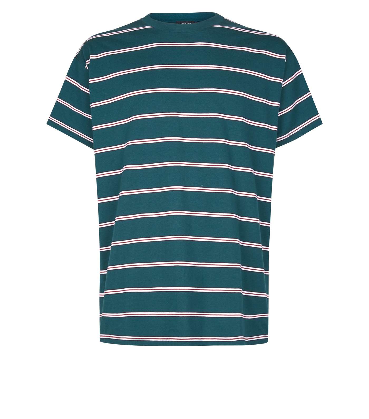 Teal Double Stripe T-Shirt Image 4