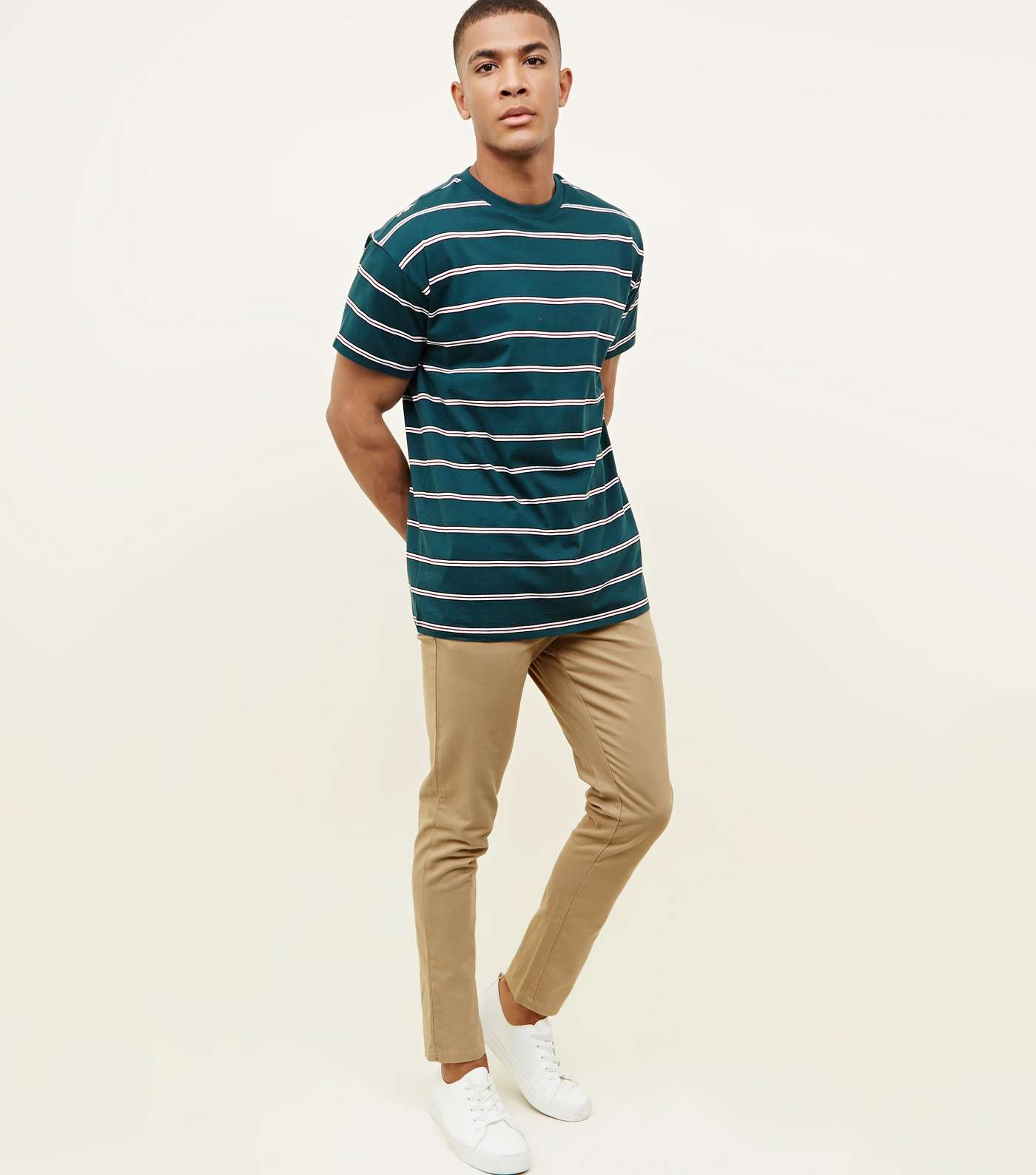 Teal Double Stripe T-Shirt Image 2