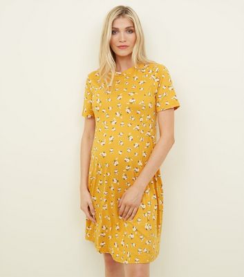 new look yellow floral dress