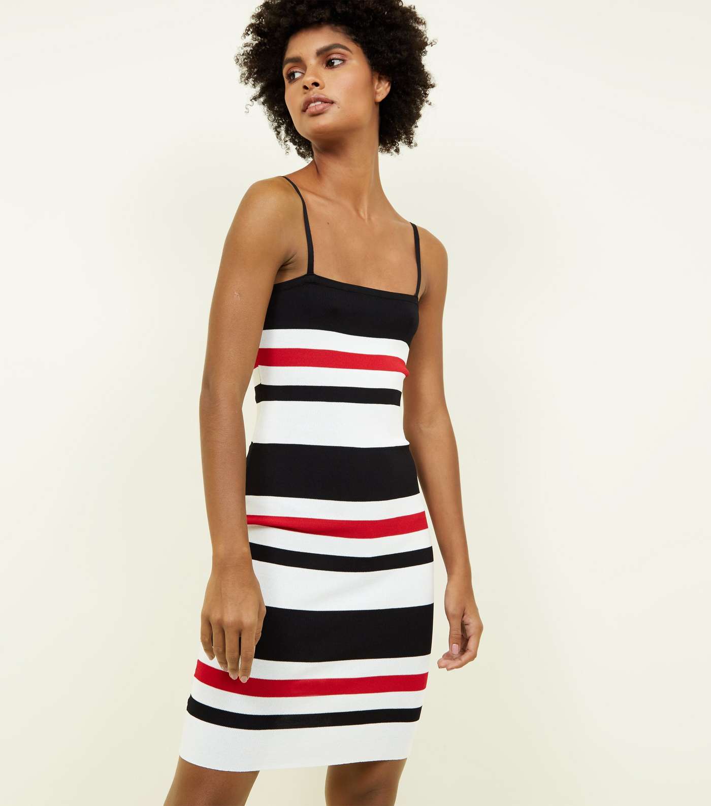 Black Stripe Bodycon Dress