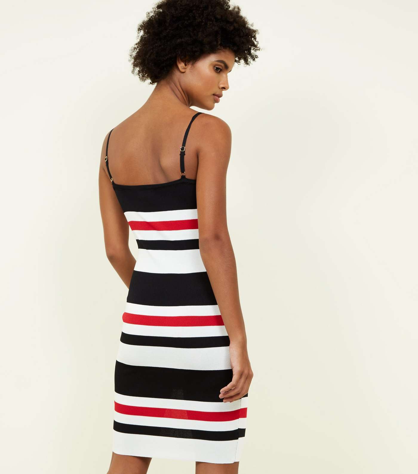Black Stripe Bodycon Dress Image 3