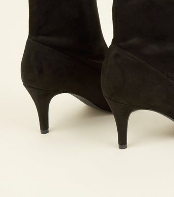 Dark Brown Kitten Heel Ankle Boots - CHARLES & KEITH KR