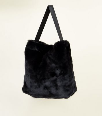 faux fur hobo bag