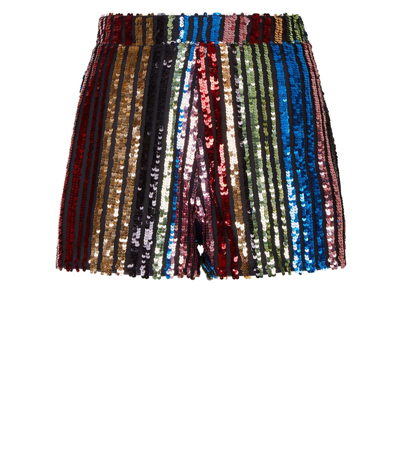 Rainbow Stripe Sequin Shorts Image 4