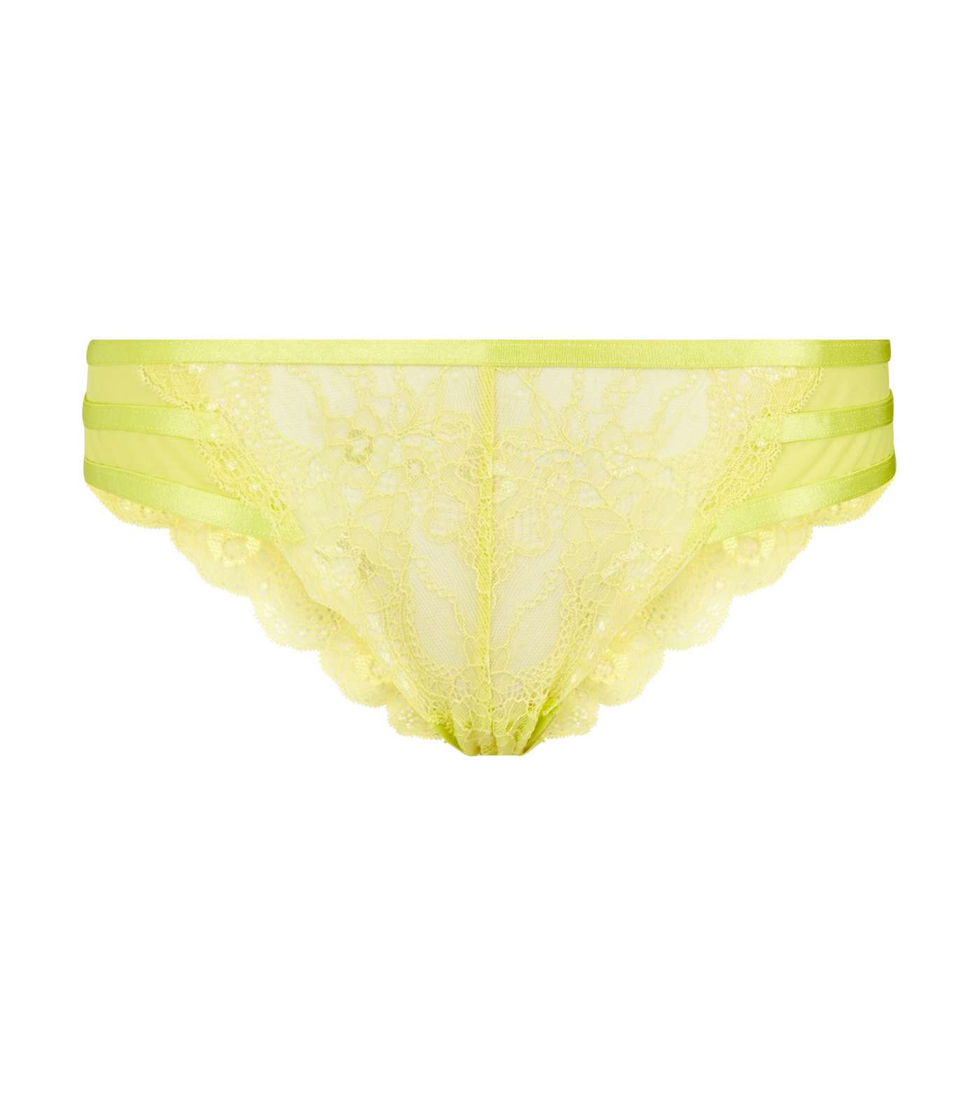 Yellow Neon Strappy Briefs Image 3