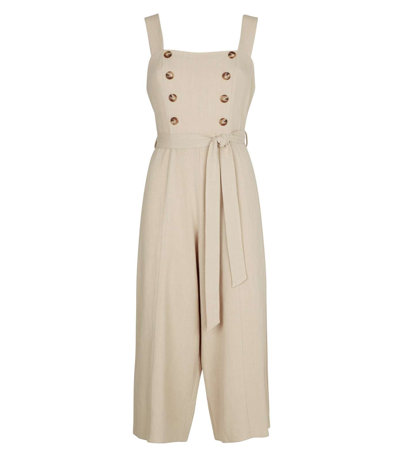 Stone Double Breasted Button Culotte Jumpsuit  Image 4