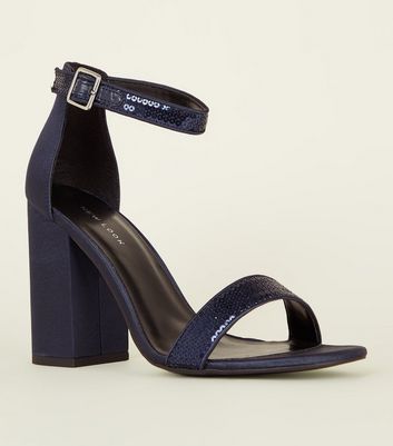 Navy blue heels outlet new look