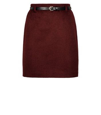 Burgundy a line deals skirt