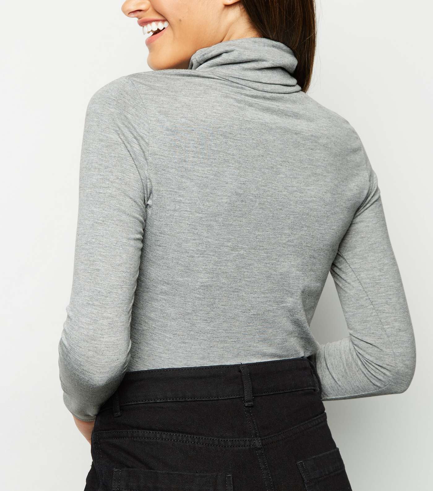Grey Roll Neck Top  Image 3